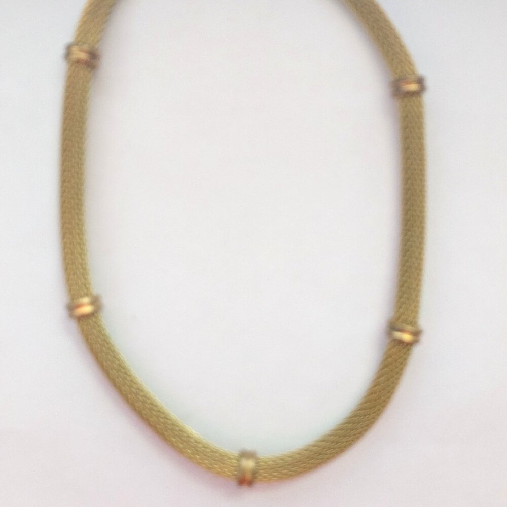 RALPH LAUREN RLL Gold Tone Mesh Necklace